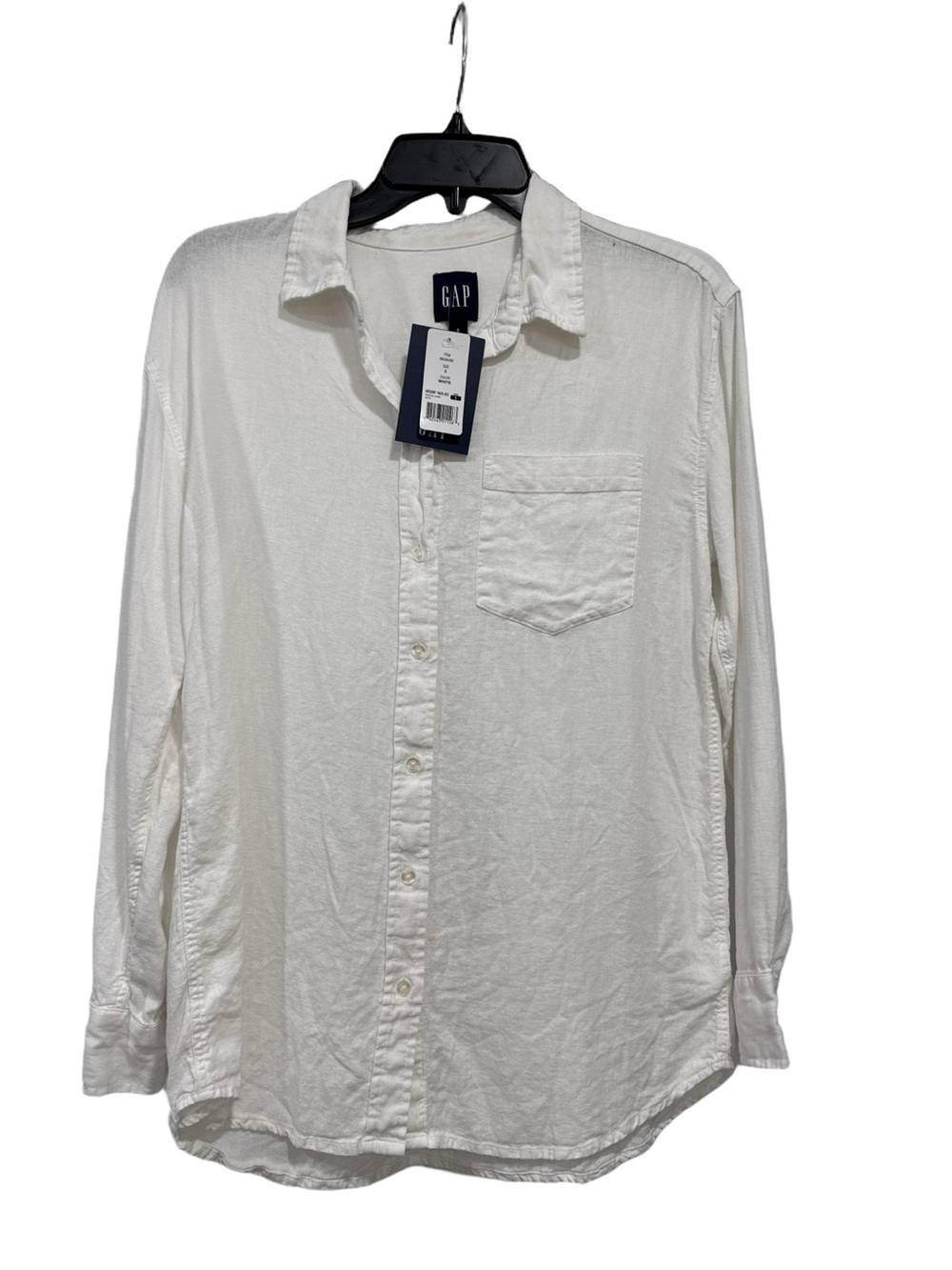 GAP Men’s Off-White Long Sleeve Button-Down Shirt